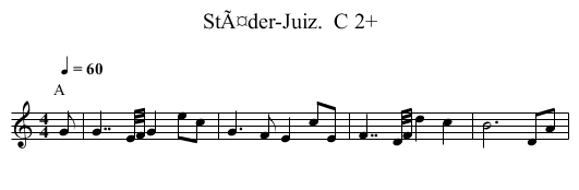 StÃ¤der-Juiz.  C 2+ - staff notation
