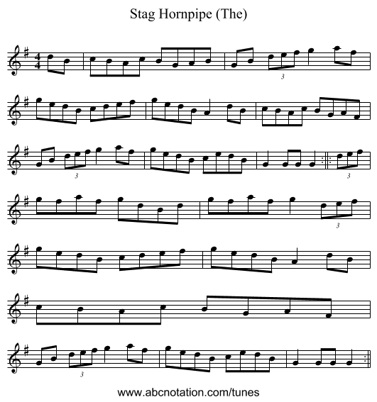 Stag Hornpipe (The) - staff notation