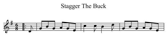 Stagger The Buck - staff notation