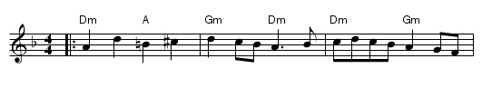 Staines Morris - staff notation