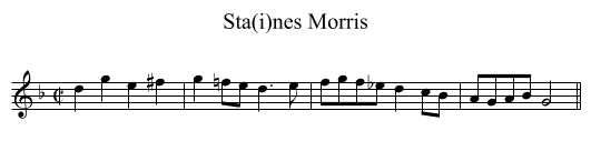 Sta(i)nes Morris - staff notation