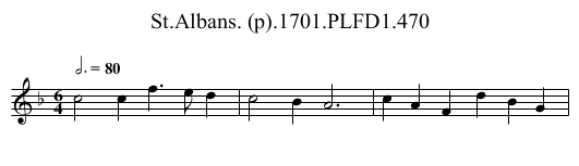 St.Albans. (p).1701.PLFD1.470 - staff notation