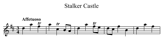 Stalker Castle - staff notation