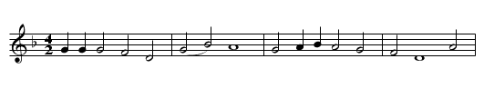 Stalt Vesselil - staff notation