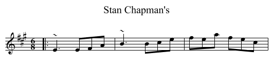 Stan Chapman's - staff notation