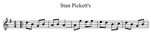 Stan Pickett's - staff notation