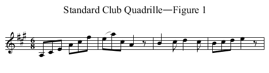 Standard Club Quadrille—Figure 1 - staff notation