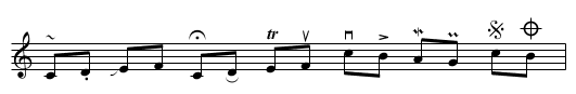 Standard decorations - staff notation