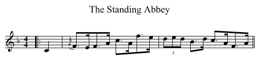 Standing Abbey, The  - staff notation