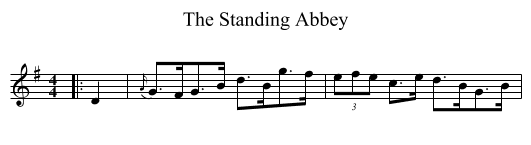 Standing Abbey, The  - staff notation