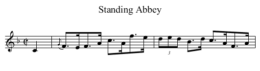 Standing Abbey - staff notation
