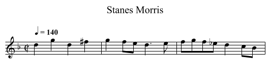 Stanes Morris - staff notation