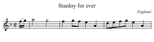 Stanloy for ever - staff notation
