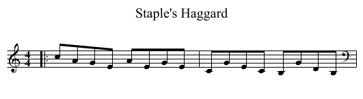 Staple's Haggard - staff notation
