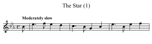 Star (1), The - staff notation