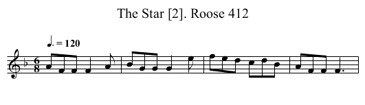 Star [2]. Roose 412, The - staff notation