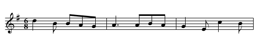 Star above the Garter - staff notation