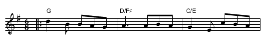 Star Above the Garter - staff notation