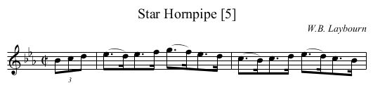 Star Hornpipe [5] - staff notation