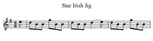 Star Irish Jig - staff notation