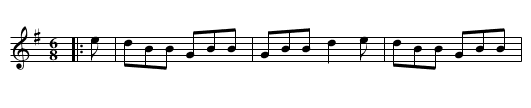 Star Irish Jig - staff notation