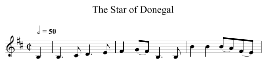 Star of Donegal, The - staff notation
