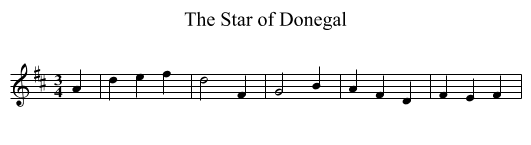 Star of Donegal, The - staff notation