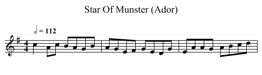 Star Of Munster (Ador) - staff notation