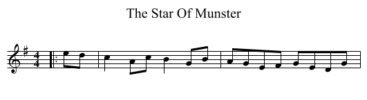 Star Of Munster, The  - staff notation