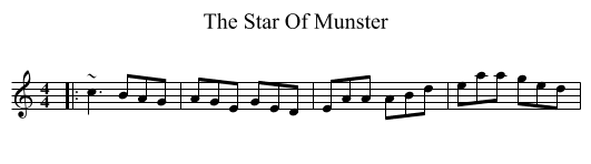 Star Of Munster, The  - staff notation