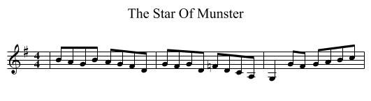 Star Of Munster, The  - staff notation