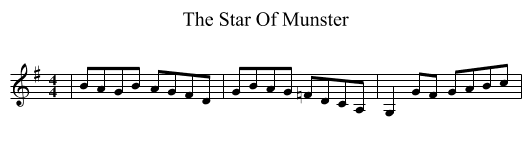 Star Of Munster, The  - staff notation