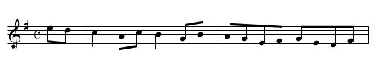 Star of Munster - staff notation