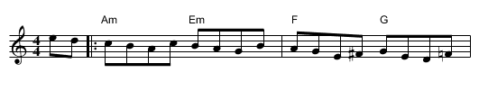 Star of Munster - staff notation