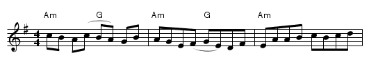Star of Munster - staff notation