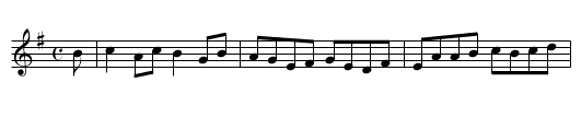Star of Munster - staff notation
