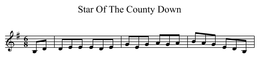 Star Of The County Down - staff notation