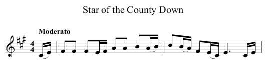 Star of the County Down - staff notation