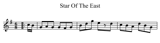 Star Of The East - staff notation