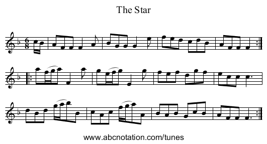 Star, The - staff notation