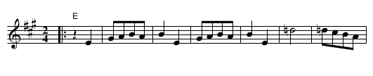 Stara Osmica - staff notation