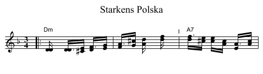 Starkens Polska - staff notation