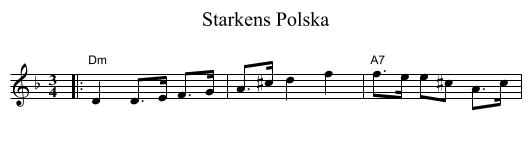 Starkens Polska - staff notation