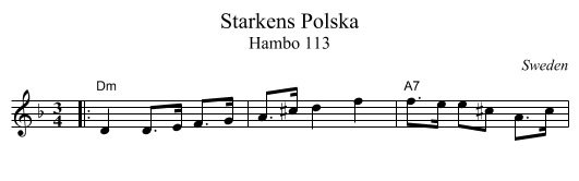 Starkens Polska - staff notation