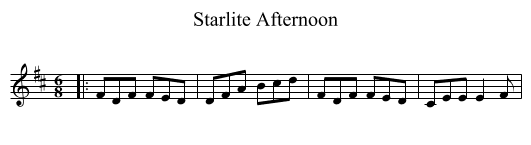 Starlite Afternoon - staff notation