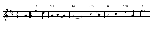 Starry Night in Shetland - staff notation