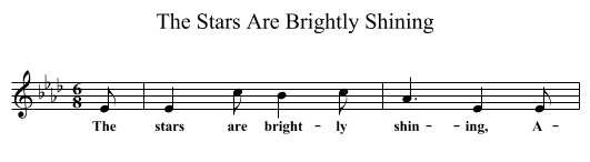 Stars Are Brightly Shining, The  - staff notation