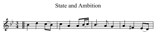 State and Ambition - staff notation