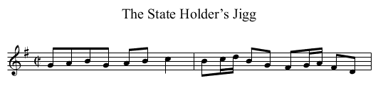 State Holder’s Jigg, The - staff notation