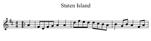 Staten Island - staff notation